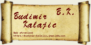 Budimir Kalajić vizit kartica